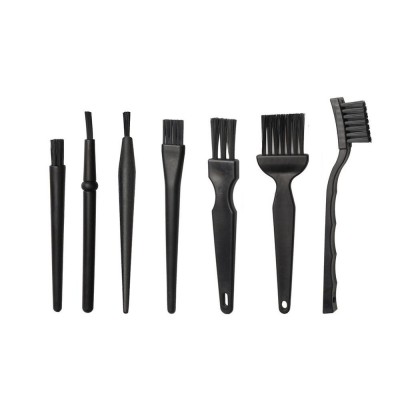 Wholesale  7  In 1 Black Plastic Handle Nylon Anti Static Brushes Cleaning Keyboard Brush Kit  Cleaning Computer Printer Brush