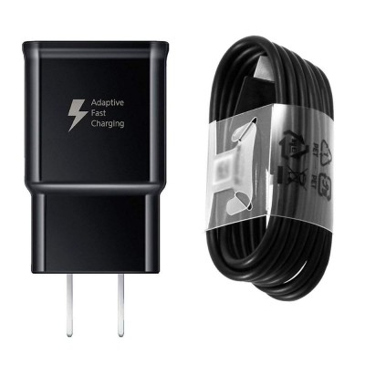 Fast Charging charger QC2.0 US/EU/UK Plug and 5-Feet USB Type C Data Cable Kit Compatible with Samsung Galaxy S10/S10+