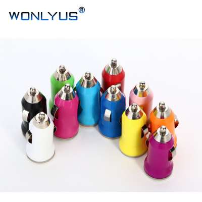 Bullet car charger  Colorful mini usb car charger  5V 1000MA USB Car Charger Adapter for Mobile Phone