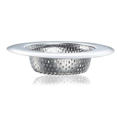 Kitchen Sink Strainer - Stainless Steel, Large Wide Rim 4.5" Diameter